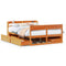 vidaXL Bed Frame without Mattress Wax Brown 160x200 cm Solid Wood Pine