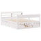 vidaXL Bed Frame without Mattress White 150x200 cm King Size Solid Wood Pine
