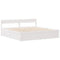 vidaXL Bed Frame without Mattress White 150x200 cm King Size Solid Wood Pine
