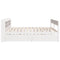vidaXL Bed Frame without Mattress White 150x200 cm King Size Solid Wood Pine