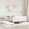 vidaXL Bed Frame without Mattress White 150x200 cm King Size Solid Wood Pine