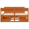 vidaXL Bed Frame without Mattress Wax Brown 150x200 cm King Size Solid Wood Pine