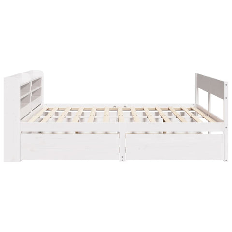 vidaXL Bed Frame without Mattress White 140x200 cm Solid Wood Pine