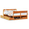 vidaXL Bed Frame without Mattress Wax Brown 140x200 cm Solid Wood Pine