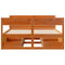 vidaXL Bed Frame without Mattress Wax Brown 140x200 cm Solid Wood Pine