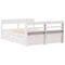 vidaXL Bed Frame without Mattress White 120x200 cm Solid Wood Pine