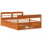 vidaXL Bed Frame without Mattress Wax Brown 120x200 cm Solid Wood Pine