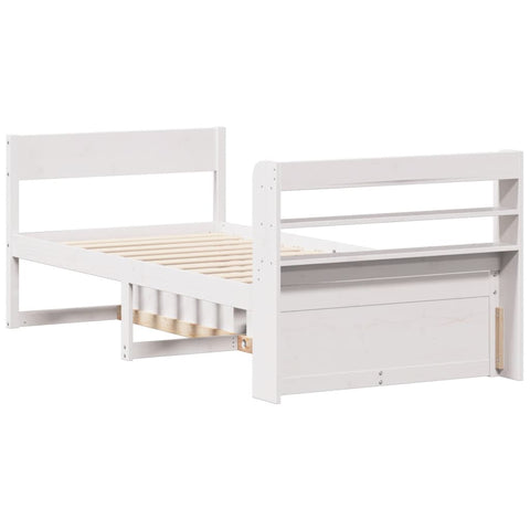 vidaXL Bed Frame without Mattress White 100x200 cm Solid Wood Pine