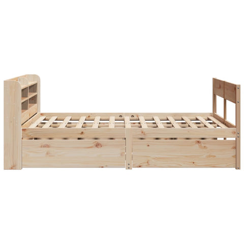 vidaXL Bed Frame without Mattress 135x190 cm Double Solid Wood Pine
