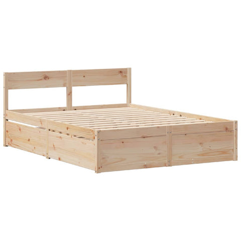 vidaXL Bed Frame without Mattress 120x190 cm Small Double Solid Wood Pine