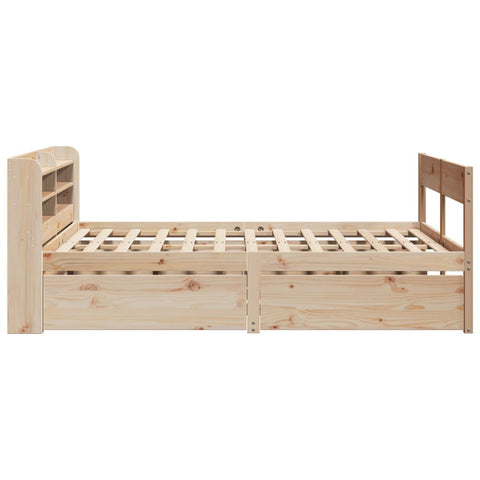 vidaXL Bed Frame without Mattress 120x190 cm Small Double Solid Wood Pine