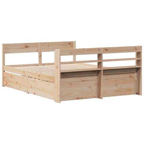 vidaXL Bed Frame without Mattress 120x190 cm Small Double Solid Wood Pine