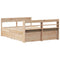 vidaXL Bed Frame without Mattress 120x190 cm Small Double Solid Wood Pine