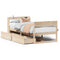 vidaXL Bed Frame without Mattress 75x190 cm Small Single Solid Wood Pine