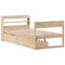 vidaXL Bed Frame without Mattress 75x190 cm Small Single Solid Wood Pine