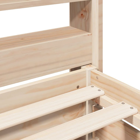 vidaXL Bed Frame without Mattress 75x190 cm Small Single Solid Wood Pine