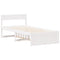 vidaXL Bed Frame without Mattress White 75x190 cm Small Single Solid Wood Pine