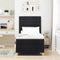 vidaXL Box Spring Bed with Headboard Black 100 x 200 cm Fabric