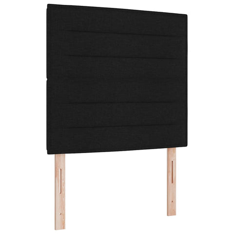 vidaXL Box Spring Bed with Headboard Black 100 x 200 cm Fabric