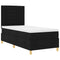 vidaXL Box Spring Bed with Headboard Black 100 x 200 cm Fabric