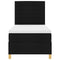 vidaXL Box Spring Bed with Headboard Black 100 x 200 cm Fabric