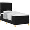 vidaXL Box Spring Bed with Headboard Black 100 x 200 cm Fabric