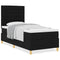 vidaXL Box Spring Bed with Headboard Black 100 x 200 cm Fabric