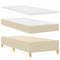 vidaXL Box Spring Bed with Headboard Cream 100 x 200 cm Fabric