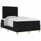 vidaXL Box Spring Bed with Headboard Black 120 x 190 cm Fabric