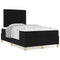 vidaXL Box Spring Bed with Headboard Black 120 x 190 cm Fabric