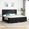 vidaXL Box Spring Bed with Headboard Black 200 x 200 cm Fabric