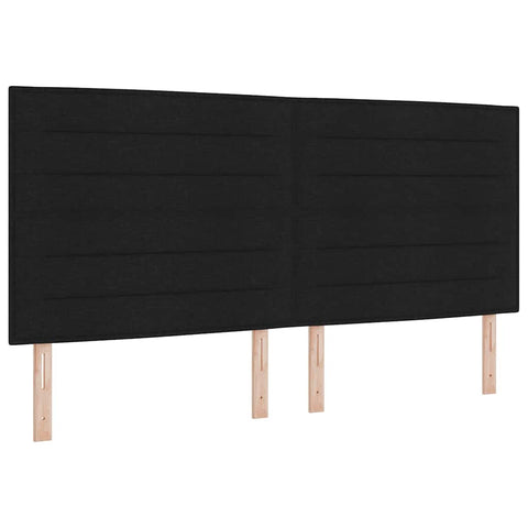 vidaXL Box Spring Bed with Headboard Black 200 x 200 cm Fabric