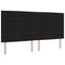 vidaXL Box Spring Bed with Headboard Black 200 x 200 cm Fabric