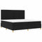 vidaXL Box Spring Bed with Headboard Black 200 x 200 cm Fabric