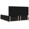 vidaXL Box Spring Bed with Headboard Black 200 x 200 cm Fabric