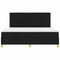 vidaXL Box Spring Bed with Headboard Black 200 x 200 cm Fabric