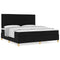 vidaXL Box Spring Bed with Headboard Black 200 x 200 cm Fabric