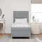 vidaXL Box Spring Bed with Headboard Light grey 100 x 200 cm Fabric