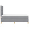 vidaXL Box Spring Bed with Headboard Light grey 100 x 200 cm Fabric
