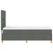 vidaXL Box Spring Bed with Headboard Dark grey 100 x 200 cm Fabric