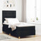 vidaXL Box Spring Bed with Headboard Black 100 x 200 cm Fabric