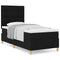 vidaXL Box Spring Bed with Headboard Black 100 x 200 cm Fabric