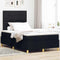 vidaXL Box Spring Bed with Headboard Black 120 x 190 cm Fabric