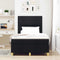 vidaXL Box Spring Bed with Headboard Black 120 x 190 cm Fabric
