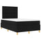 vidaXL Box Spring Bed with Headboard Black 120 x 190 cm Fabric