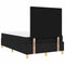vidaXL Box Spring Bed with Headboard Black 120 x 190 cm Fabric