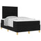 vidaXL Box Spring Bed with Headboard Black 120 x 190 cm Fabric