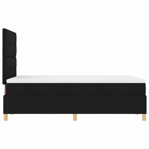 vidaXL Box Spring Bed with Headboard Black 120 x 190 cm Fabric
