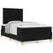 vidaXL Box Spring Bed with Headboard Black 120 x 190 cm Fabric