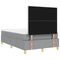 vidaXL Box Spring Bed with Headboard Light grey 120 x 200 cm Fabric